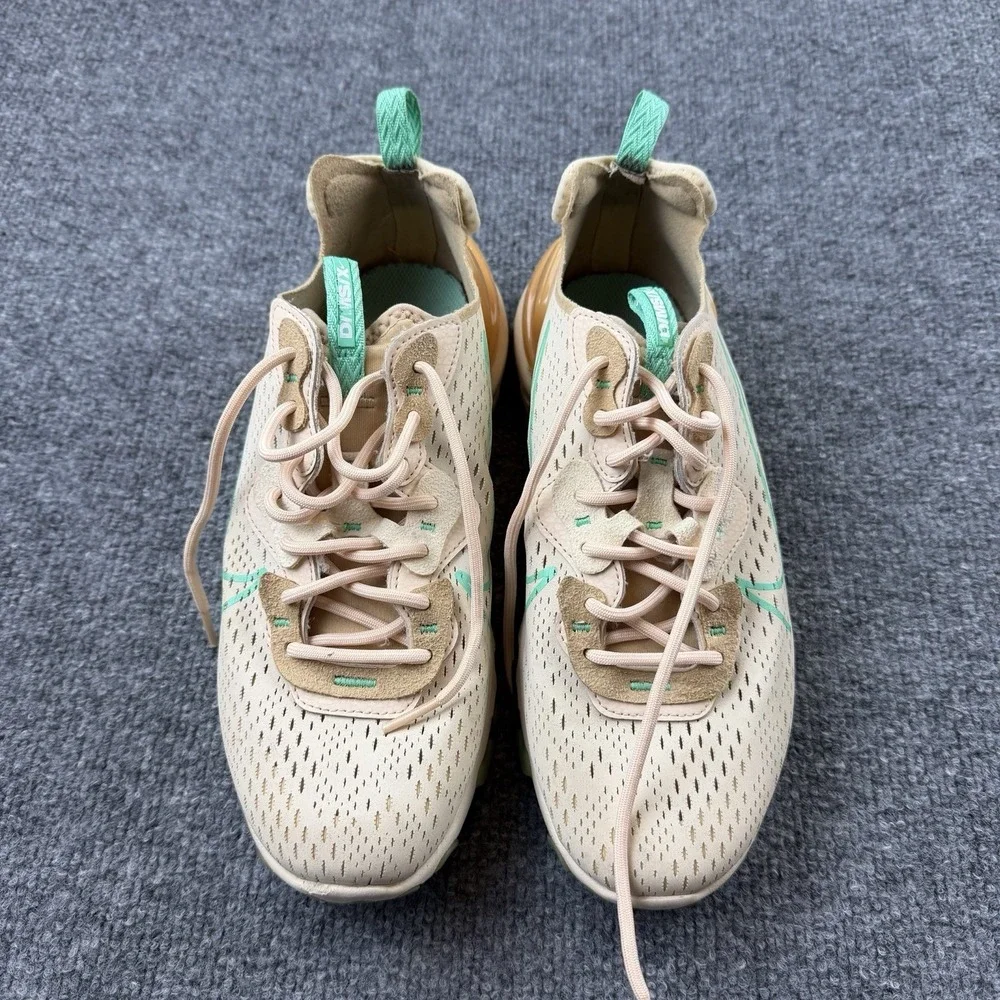 Nike React Vision CI7523-201‎ Mens 9.5 Beige Green Lifestyle Sneakers Y2K